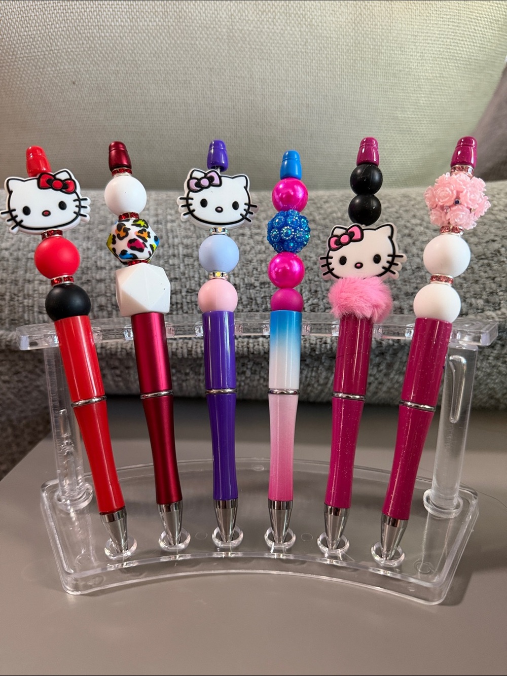 NWOT Hello Kitty Beaded Ballpoint Pen - Assorted Pink, Red, Purple, Blue
